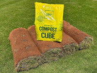 use 1 compost Mini Cube for 4 rolls of sod
