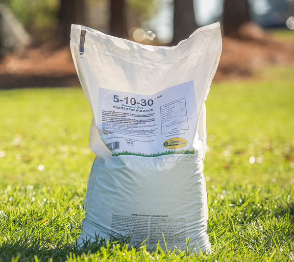 Super-Sod's 5-10-30 fertilizer for Centipedegrass lawns and new lawns